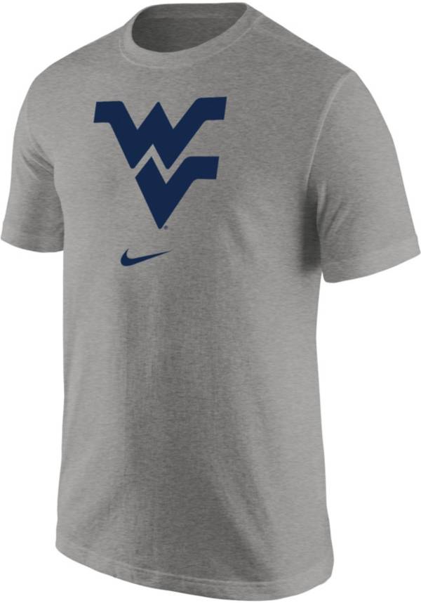 Nike Men's West Virginia Mountaineers Grey Core Cotton Logo T-Shirt