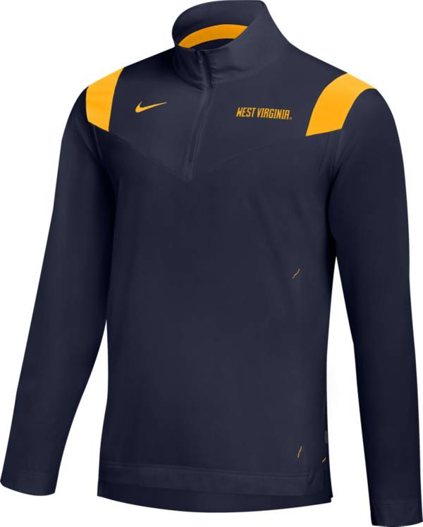 Nike Men's West Virginia Mountaineers Blue Football Sideline Coach Lightweight Jacket product image