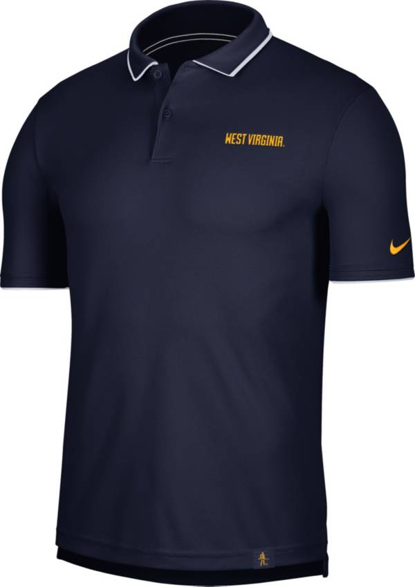 Nike Men's West Virginia Mountaineers Blue Dri-FIT UV Polo