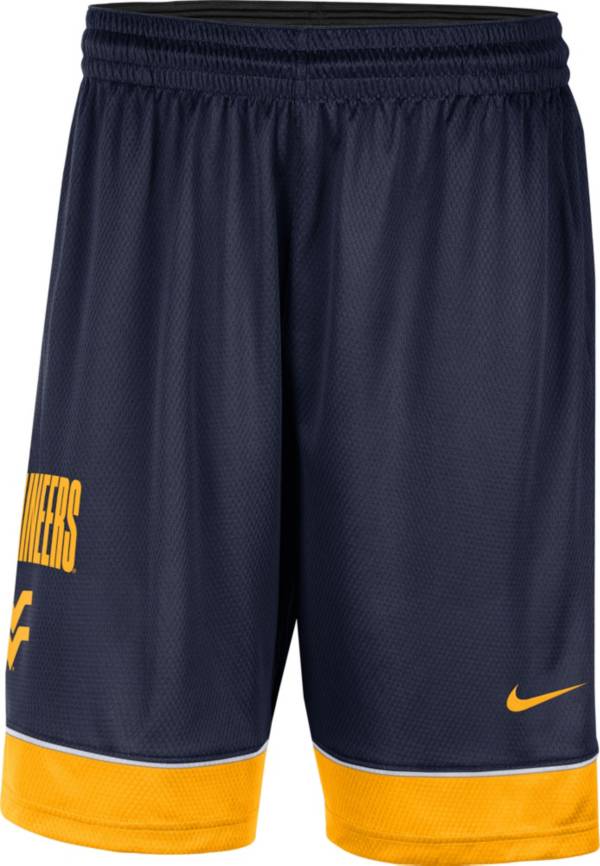 Nike Men's West Virginia Mountaineers Blue Dri-FIT Basketball Shorts