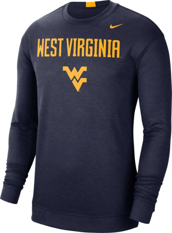 Nike Men's West Virginia Mountaineers Blue Spotlight Basketball Long Sleeve T-Shirt