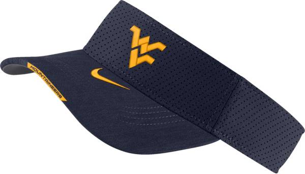 Nike Men's West Virginia Mountaineers Blue Aero Football Sideline Visor product image