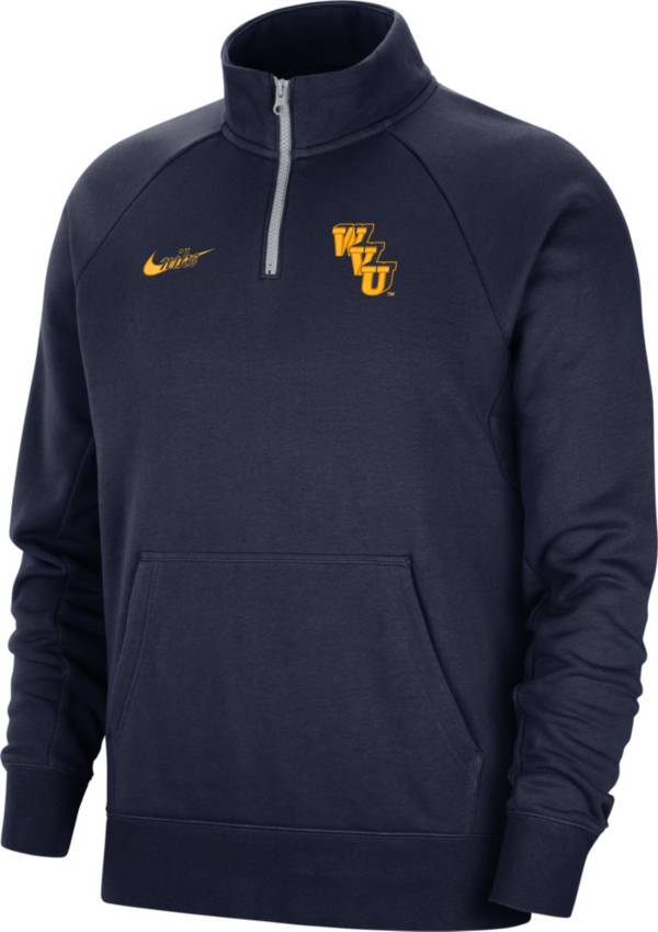 Nike Men's West Virginia Mountaineers Blue Retro Quarter-Zip