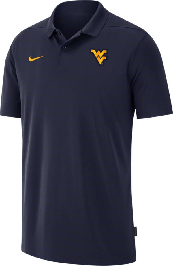 Nike Men's West Virginia Mountaineers Blue Football Sideline Victory Polo