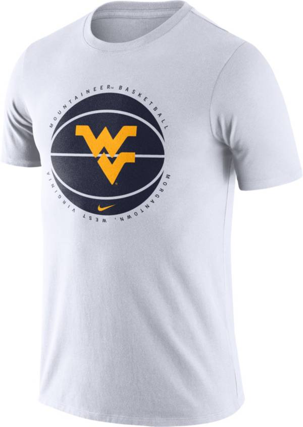 Nike Men's West Virginia Mountaineers White Team Issue Basketball T-Shirt