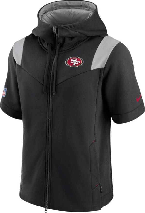 Nike Men's San Francisco 49ers Sideline Showout Full-Zip Short-Sleeve Hoodie