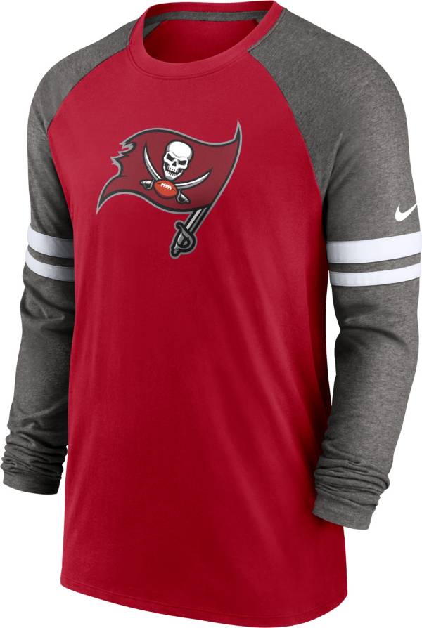Nike Men's Tampa Bay Buccaneers Dri-FIT Red Long Sleeve Raglan T-Shirt