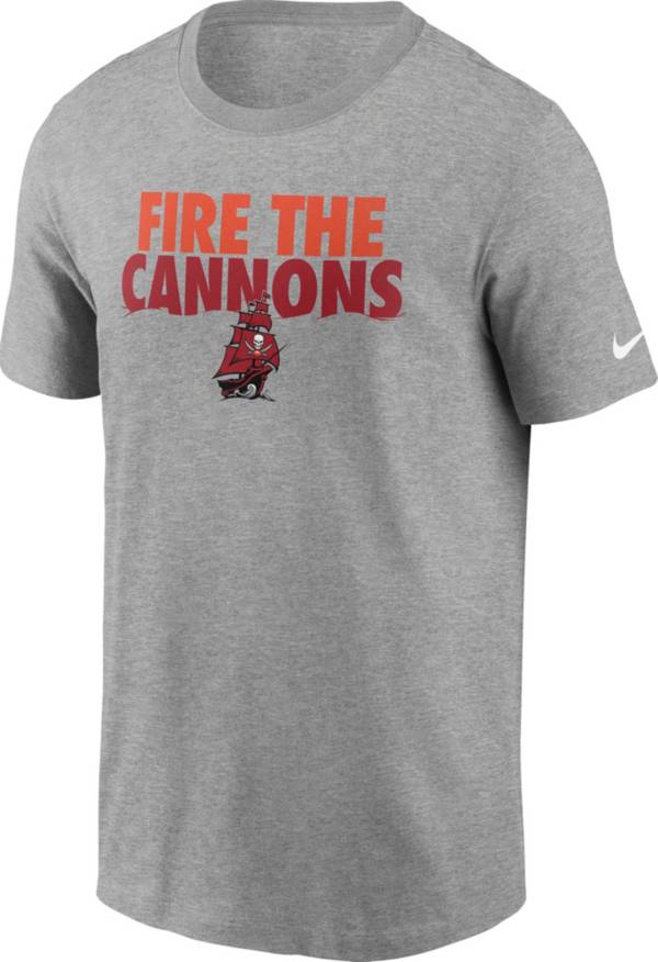 Nike Men's Tampa Bay Buccaneers Fire Cannons Grey T-Shirt