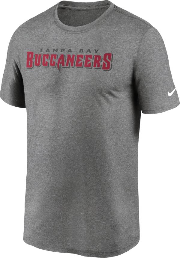 Nike Men's Tampa Bay Buccaneers Legend Wordmark Performance Grey T-Shirt