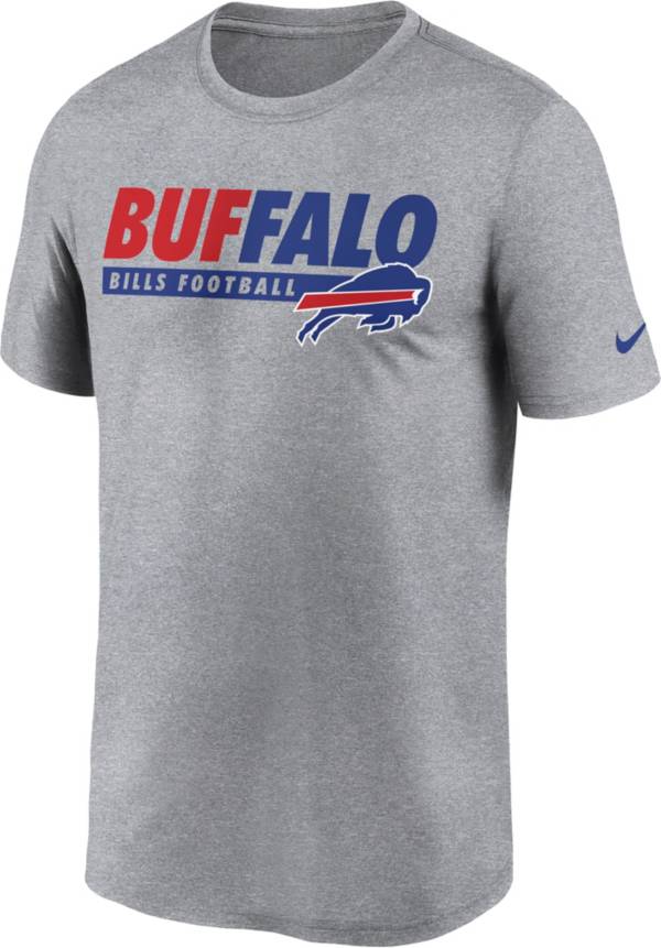 Nike Men's Buffalo Bills Club Wordmark Legend Grey T-Shirt