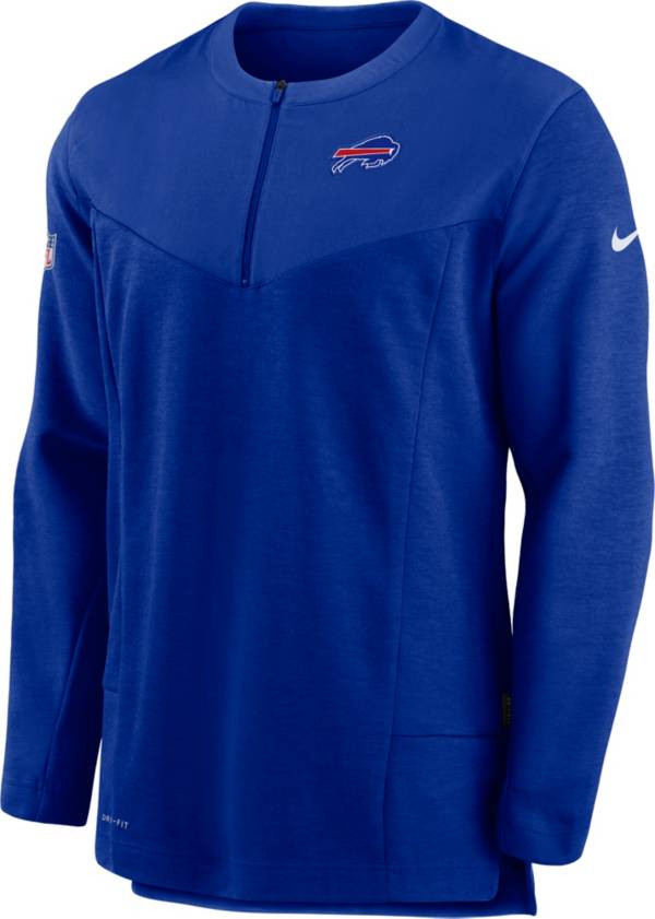 Nike Men's Buffalo Bills Sideline Coach Half-Zip Royal Pullover