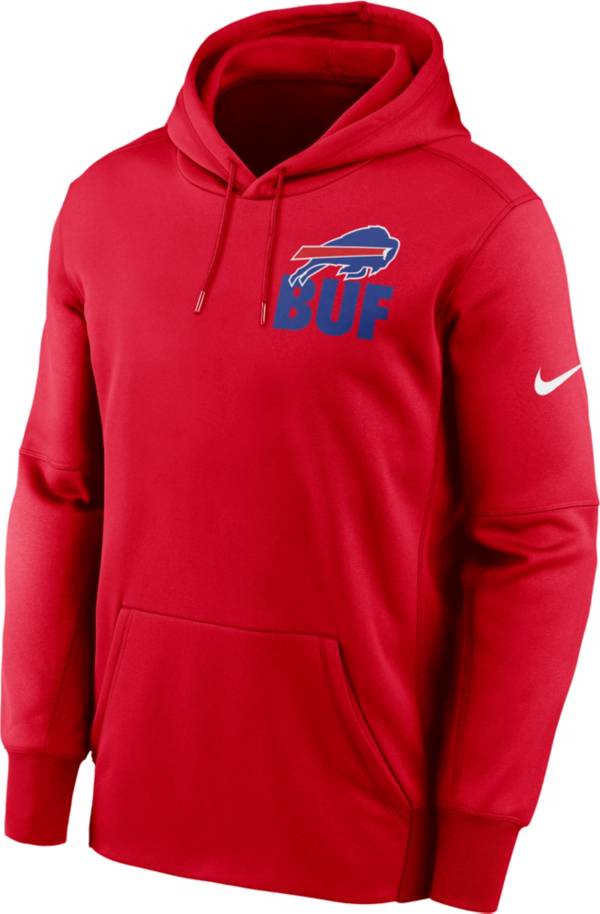 Nike Men's Buffalo Bills Logo Red Therma-FIT Hoodie product image
