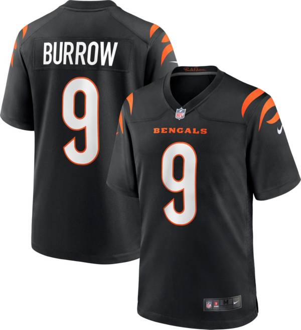 Nike Men's Cincinnati Bengals Joe Burrow #9 Black Game Jersey