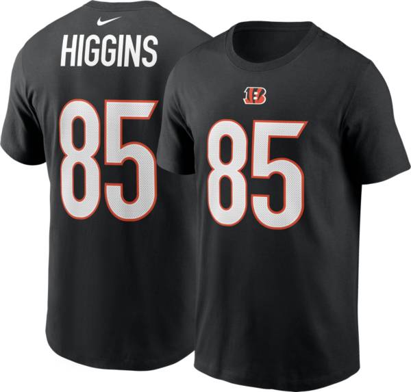 Nike Men's Cincinnati Bengals Tee Higgins #85 Black T-Shirt