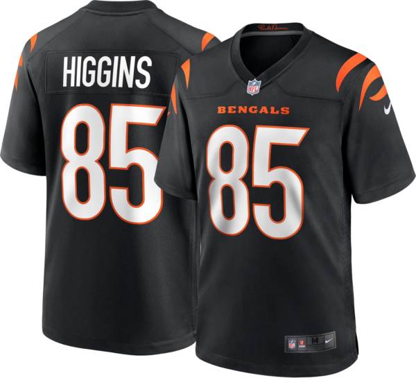 Nike Men's Cincinnati Bengals Tee Higgins #85 Black Game Jersey