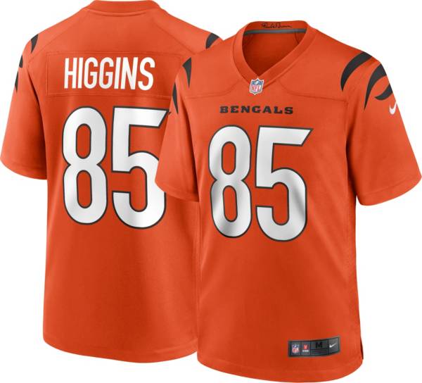 Nike Men's Cincinnati Bengals Tee Higgins #85 Orange Game Jersey