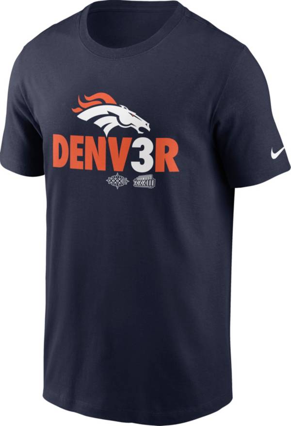 Nike Men's Denver Broncos Denv3r Navy T-Shirt