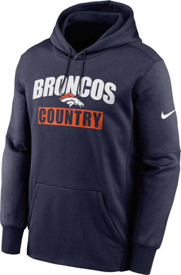 Nike Men's Denver Broncos Hometown Navy Therma-FIT Hoodie