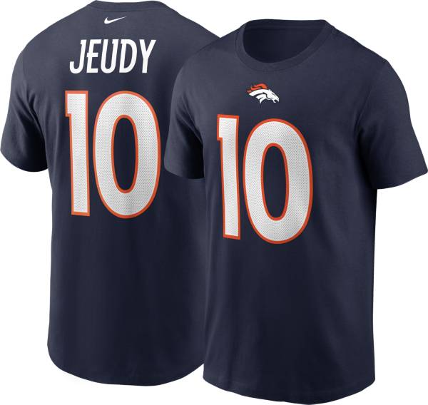 Nike Men's Denver Broncos Jerry Jeudy #10 Navy T-Shirt