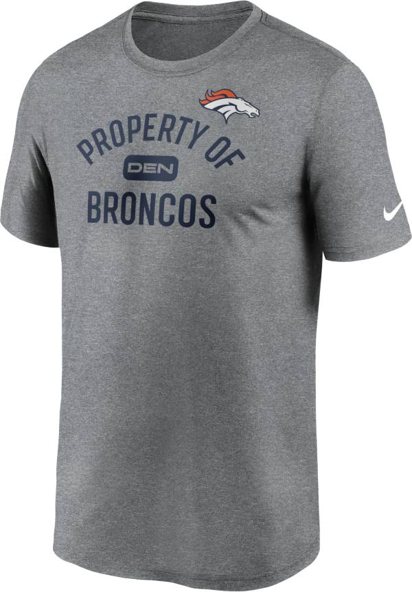 Nike Men's Denver Broncos Legend 'Property Of' Grey T-Shirt