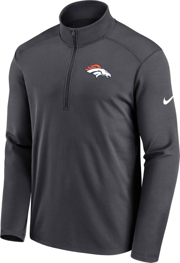 Nike Men's Denver Broncos Logo Pacer Grey Half-Zip Pullover product image