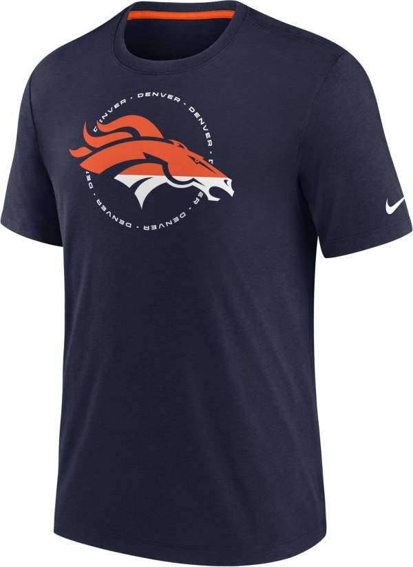 Nike Men's Denver Broncos Impact Tri-Blend Navy T-Shirt