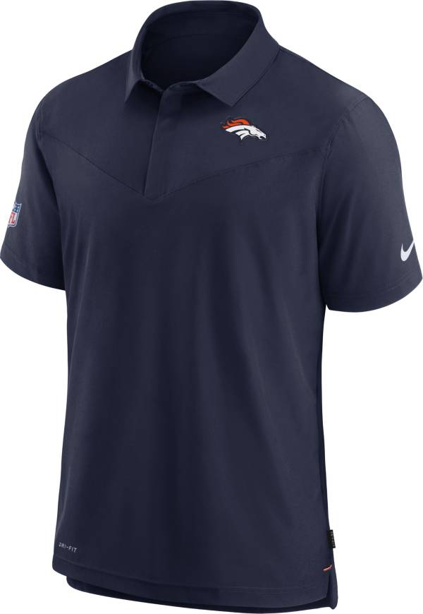 Nike Men's Denver Broncos Sideline Coaches Navy Polo