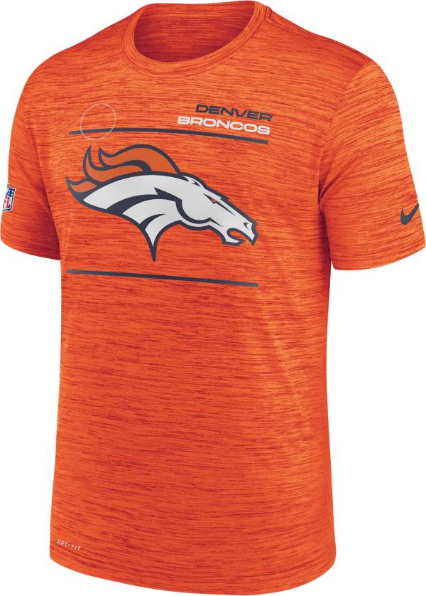 Nike Men's Denver Broncos Sideline Legend Velocity Orange Performance T-Shirt