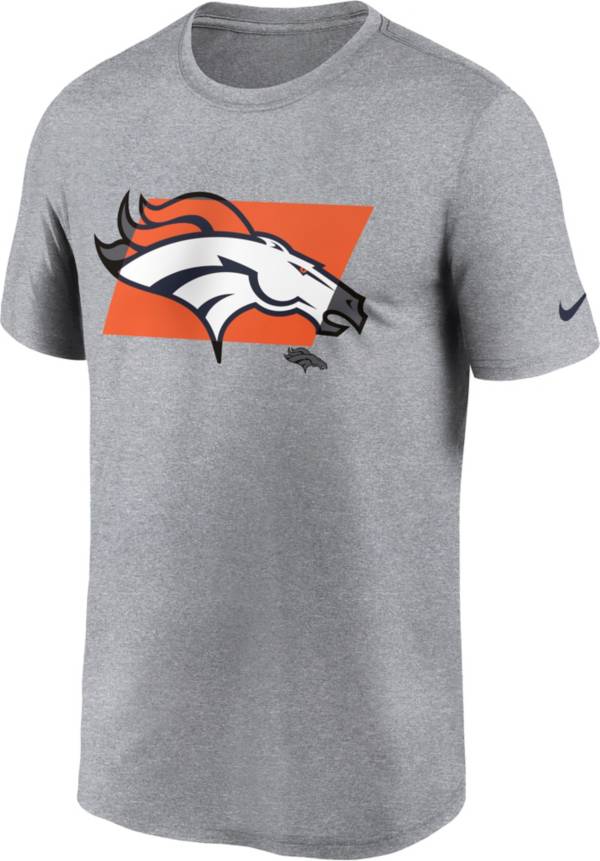 Nike Men's Denver Broncos Tonal Logo Legend Grey T-Shirt