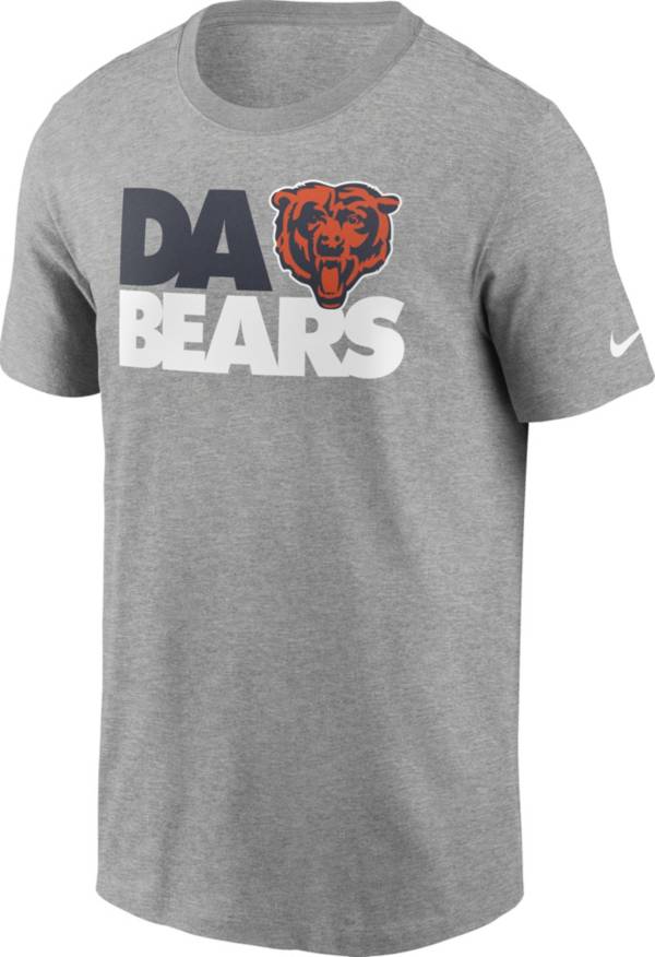 Nike Men's Chicago Bears Da Bears Grey T-Shirt