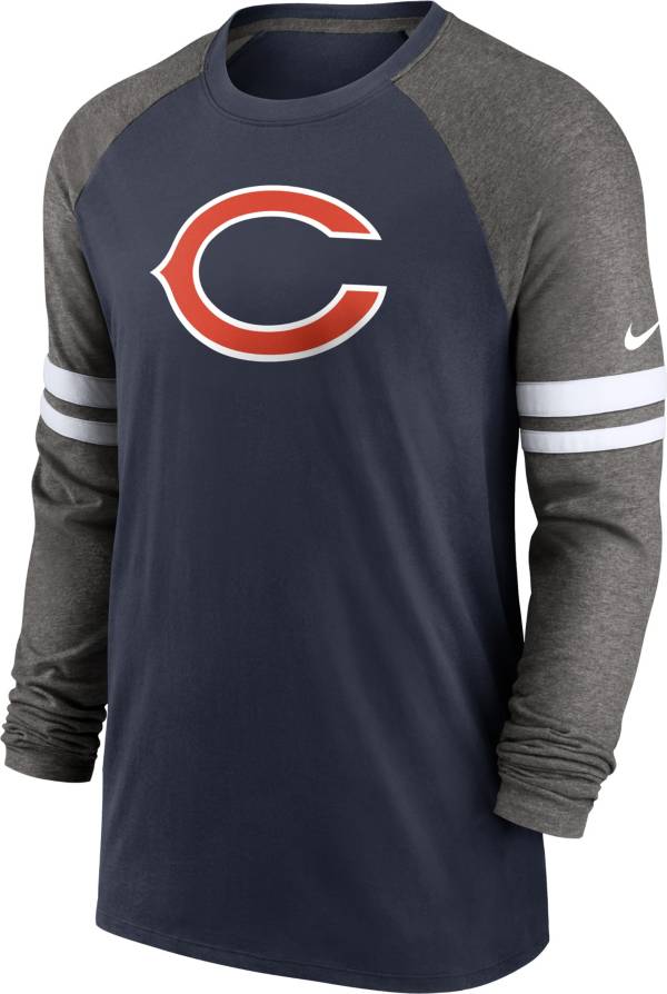 Nike Men's Chicago Bears Dri-FIT Navy Long Sleeve Raglan T-Shirt