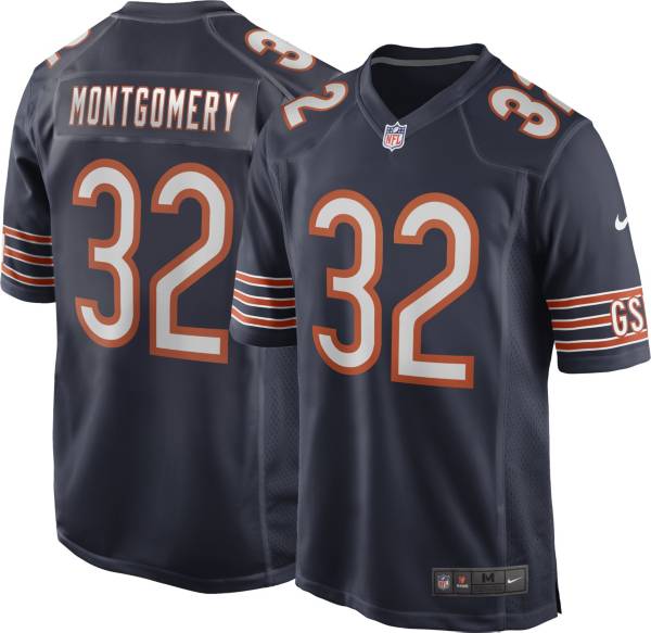 Nike Men's Chicago Bears David Montgomery #32 Navy Game Jersey