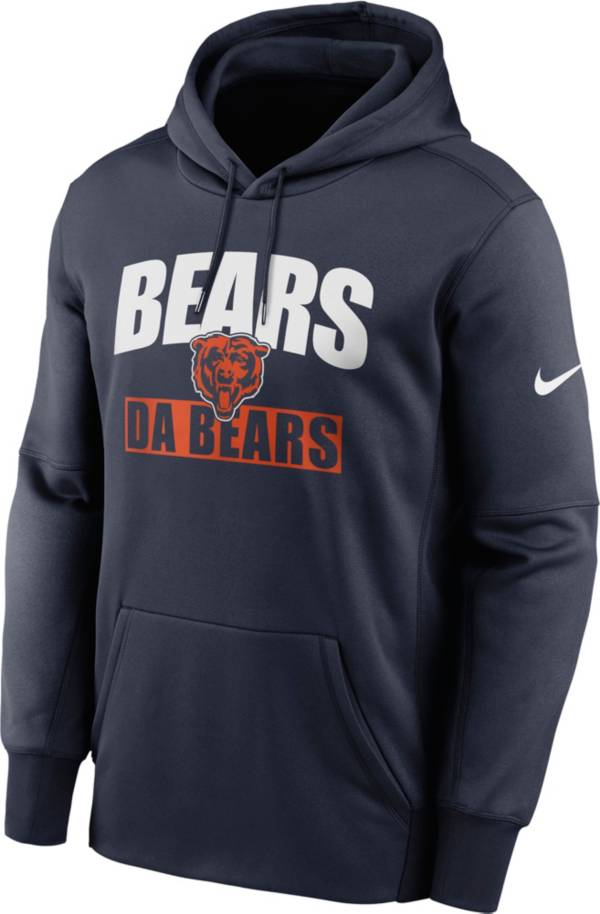 Nike Men's Chicago Bears Hometown Navy Therma-FIT Hoodie