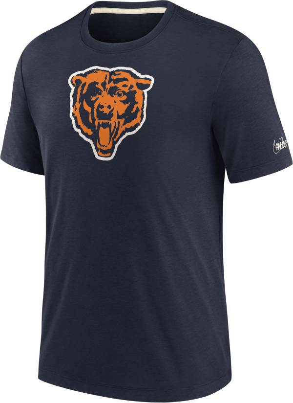 Nike Men's Chicago Bears Historic Tri-Blend Navy T-Shirt