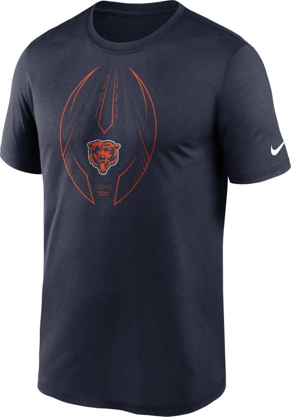 Nike Men's Chicago Bears Legend Icon Navy Performance T-Shirt