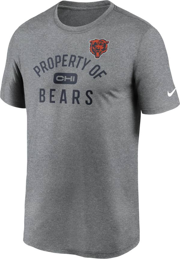 Nike Men's Chicago Bears Legend 'Property Of' Grey T-Shirt