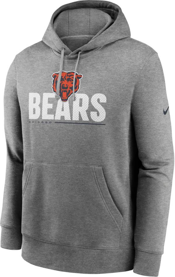 Nike Men's Chicago Bears Impact Club Grey Hoodie