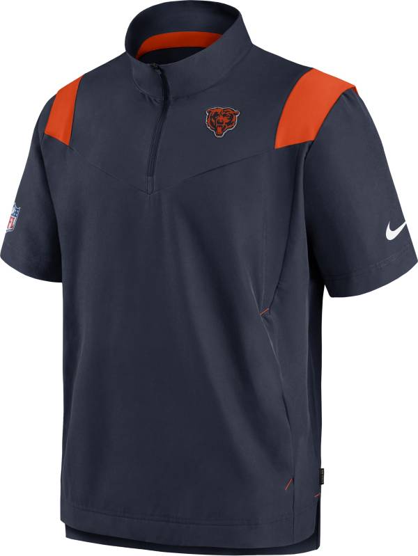 Nike Men's Chicago Bears Coaches Sideline Short Sleeve Navy Jacket