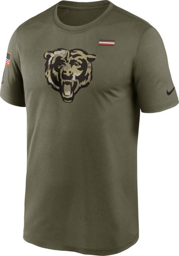 Nike Men's Chicago Bears Salute to Service Olive Legend T-Shirt