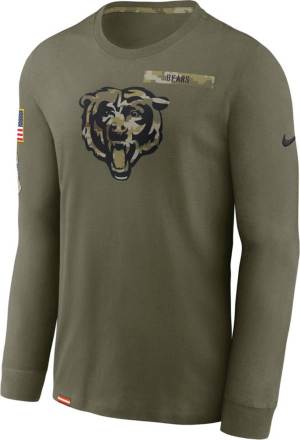 Nike Men's Chicago Bears Salute to Service Olive Long Sleeve T-Shirt