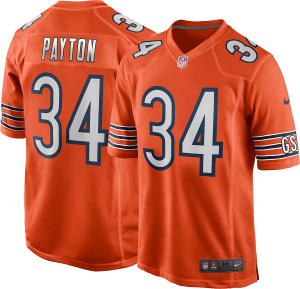 Nike Men's Chicago Bears Walter Payton #34 Alternate Orange Game Jersey