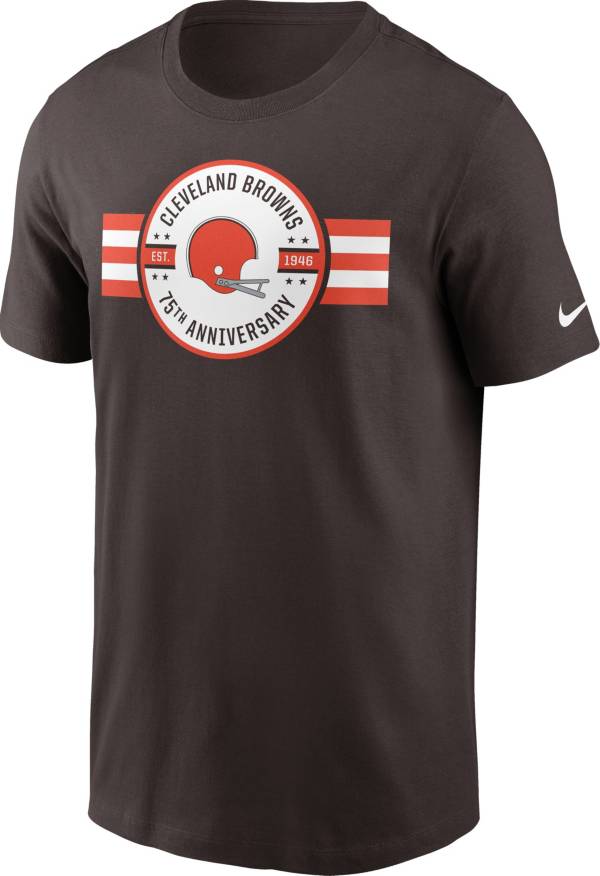 Nike Men's Cleveland Browns 75 Years Strong Brown T-Shirt