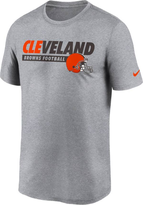 Nike Men's Cleveland Browns Club Wordmark Legend Grey T-Shirt