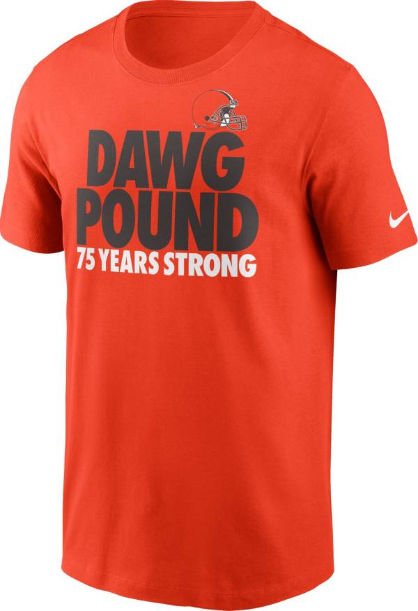 Nike Men's Cleveland Browns 75th Dawg Pound Orange T-Shirt