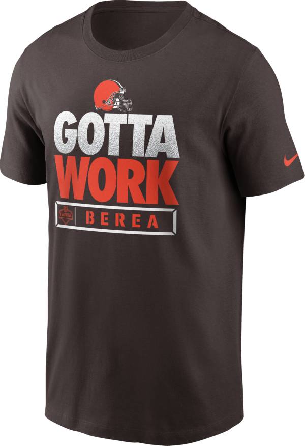 Nike Men's Cleveland Browns Gotta Work Essential Brown T-Shirt