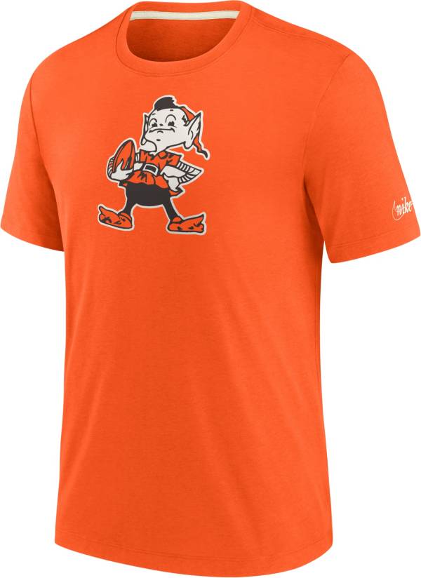 Nike Men's Cleveland Browns Historic Tri-Blend Orange T-Shirt