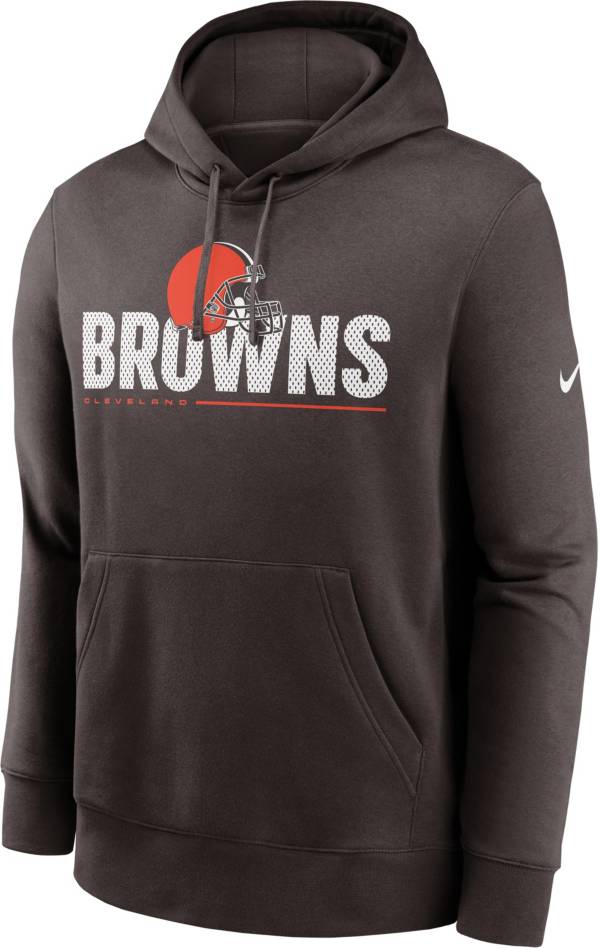 Nike Men's Cleveland Browns Impact Club Brown Hoodie