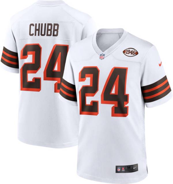 Nike Men's Cleveland Browns Nick Chubb #24 Alternate White Game Jersey