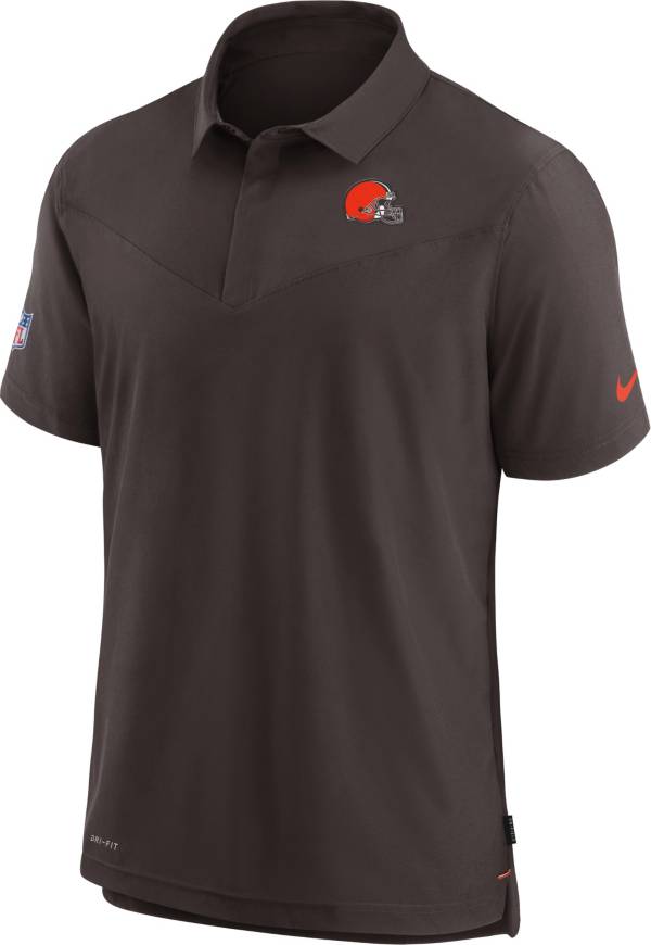 Nike Men's Cleveland Browns Sideline Coaches Brown Polo