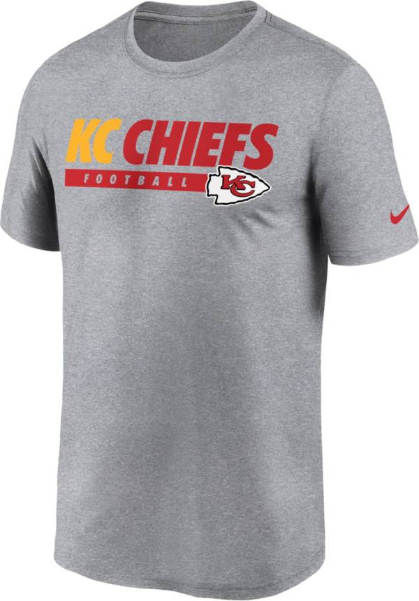 Nike Men's Kansas City Chiefs Club Wordmark Legend Grey T-Shirt